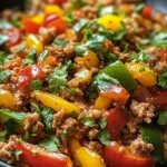 Ground Turkey and Peppers