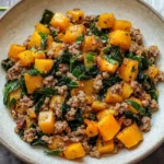 Healthy Roasted Butternut Squash with Ground Turkey