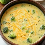 High Protein Broccoli Cheddar Soup