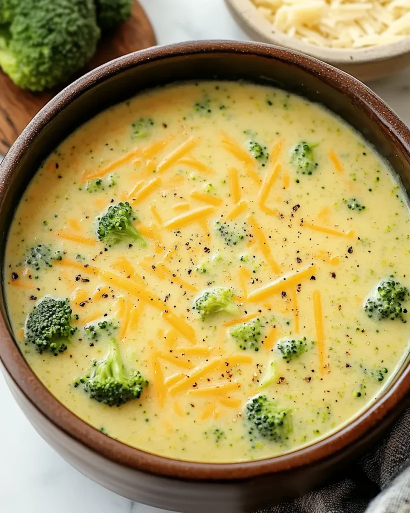 High Protein Broccoli Cheddar Soup