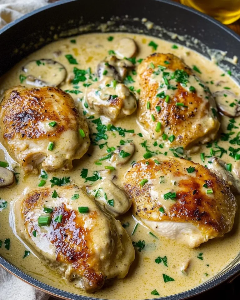 Irish Chicken in Whiskey Cream Sauce