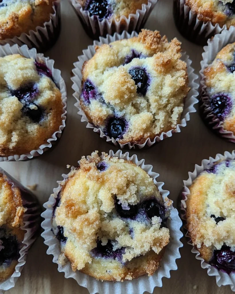 One-Bowl Blueberry Sourdough Muffins
