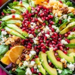 Pomegranate Christmas Salad with Honey Mustard Dressing