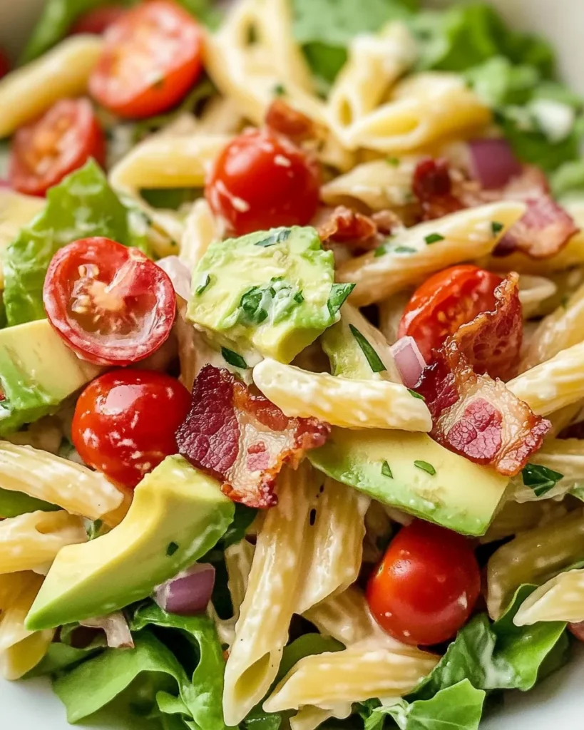Quick Gluten Free Dairy Free BLT Pasta Salad