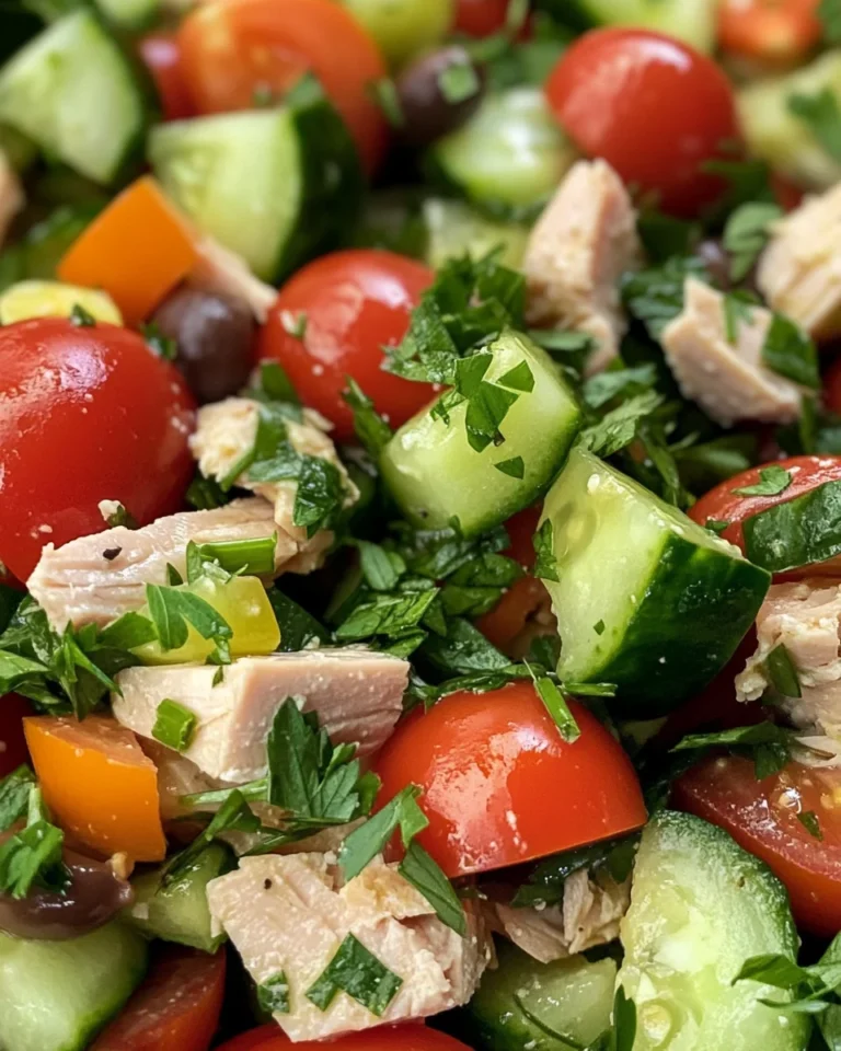Quick Mediterranean Tuna Salad with No Mayo (Healthy)