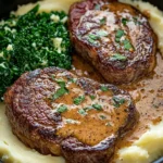 Savory Gaelic Irish Steaks with Whiskey Cream and Colcannon