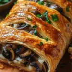 Savory Mushroom & Gruyère Puff Pastry Braid