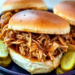 Slow Cooker Hot Honey Chicken Sandwiches