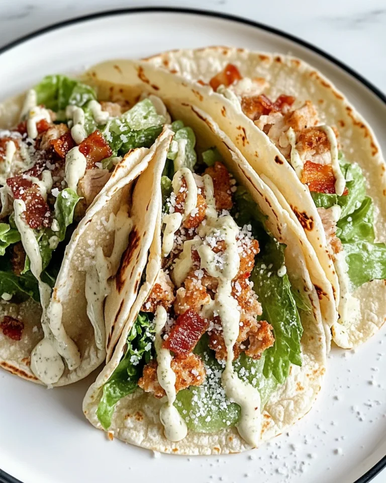 Smash Chicken Caesar Tacos