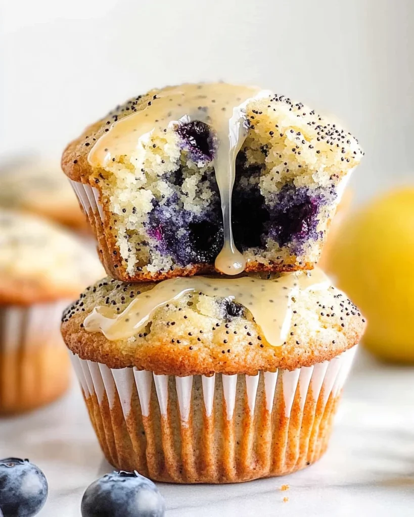 Sourdough Blueberry Lemon Poppy Seed Muffins Recipe