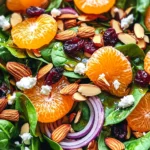 Spinach Mandarin Salad with Honey Balsamic Dressing