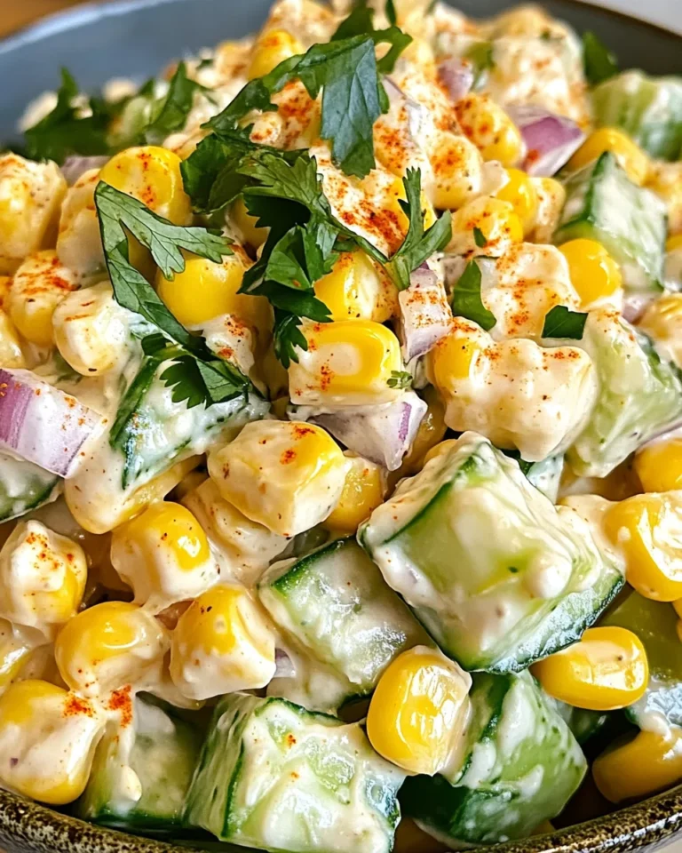 Street Corn Creamy Cucumber Salad