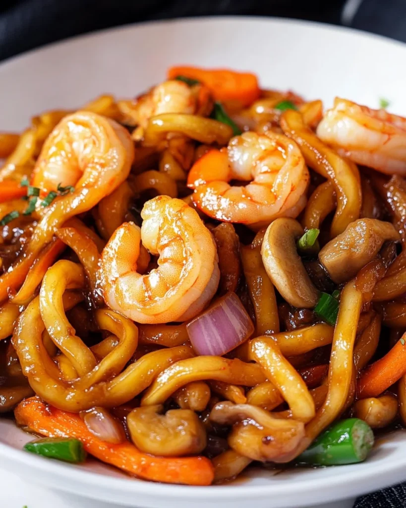 Yaki Udon with Shrimp