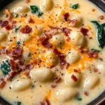 turkey Bacon Cheddar Gnocchi Soup