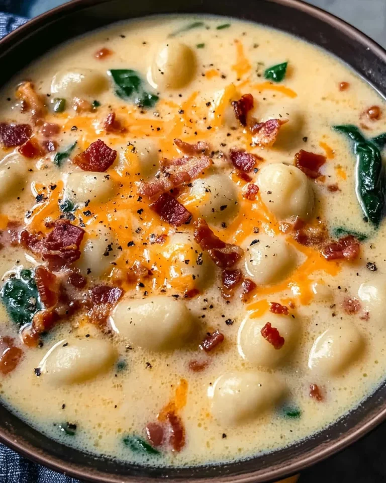 turkey Bacon Cheddar Gnocchi Soup