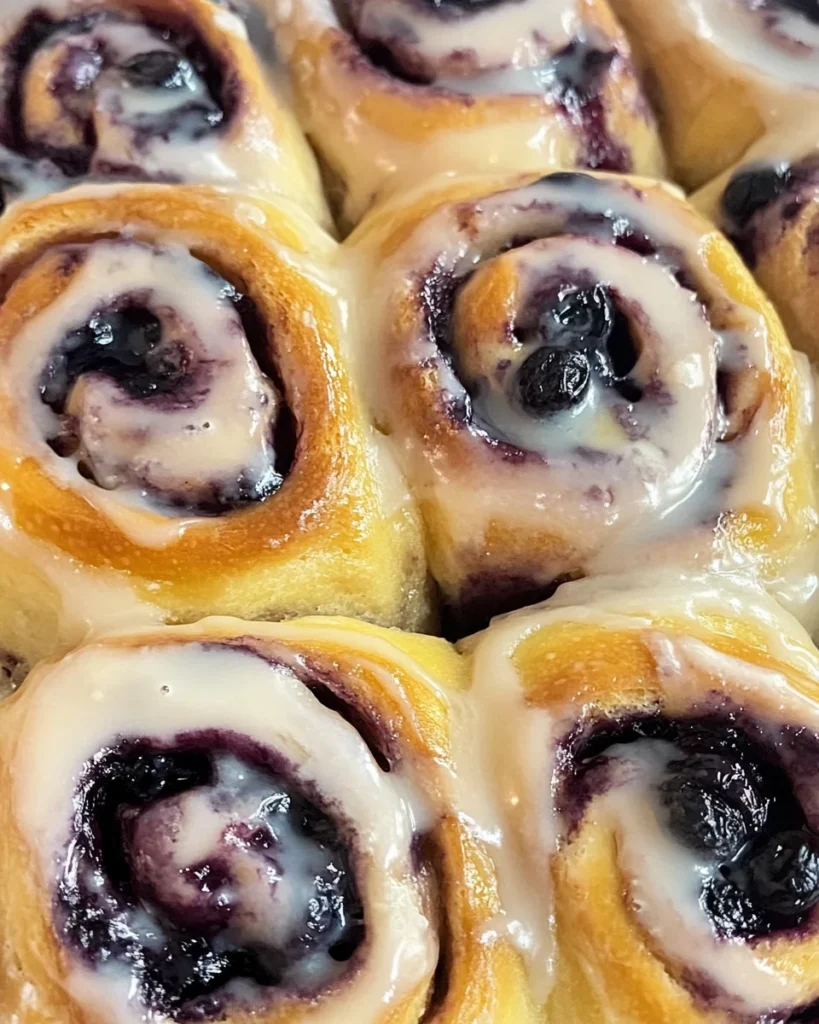 Blueberry Lemon Sourdough Sweet Rolls