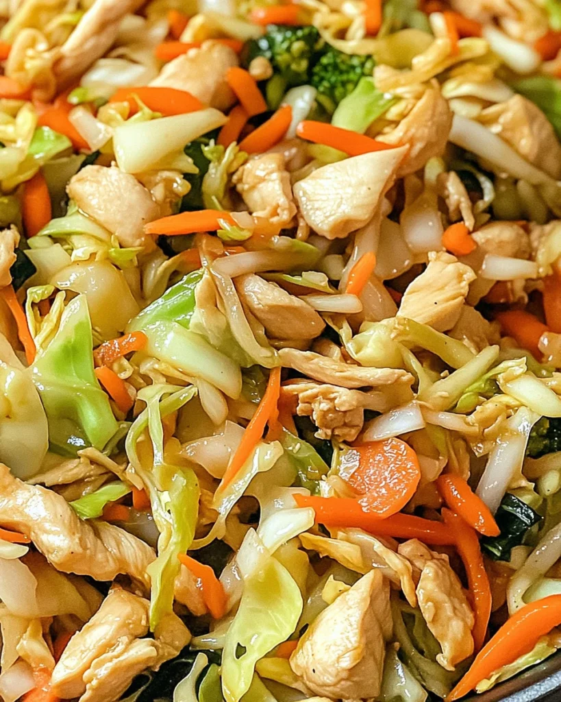Cabbage Stir Fry with Chicken