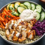 Chicken Quinoa Bowls with Coconut Lime Drizzle