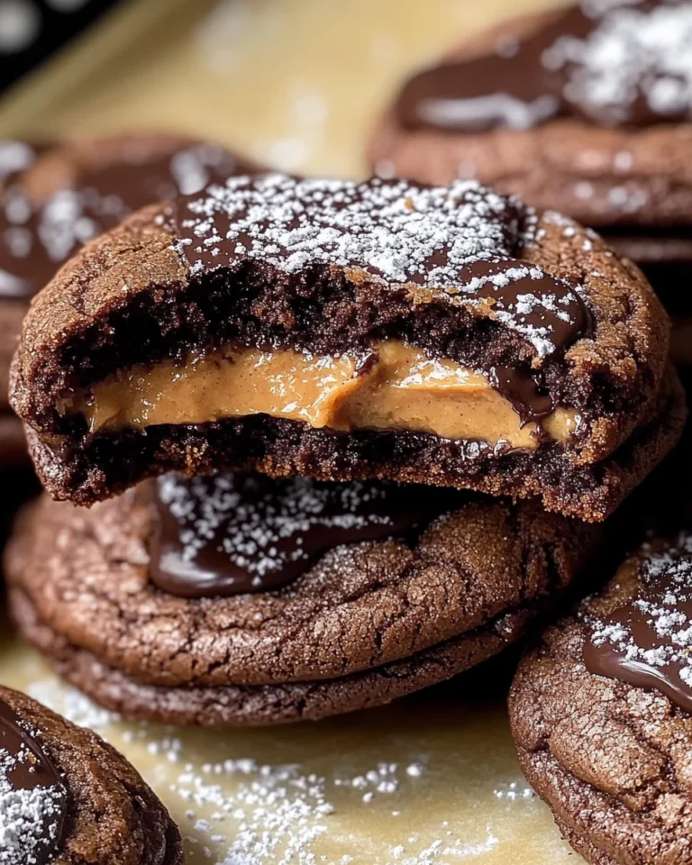 Chocolate Peanut Butter Filled Cookies