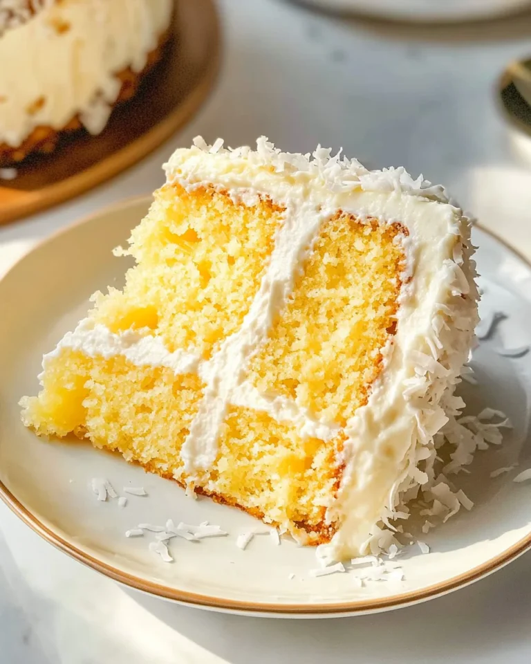 Coconut Cake with Pineapple Filling