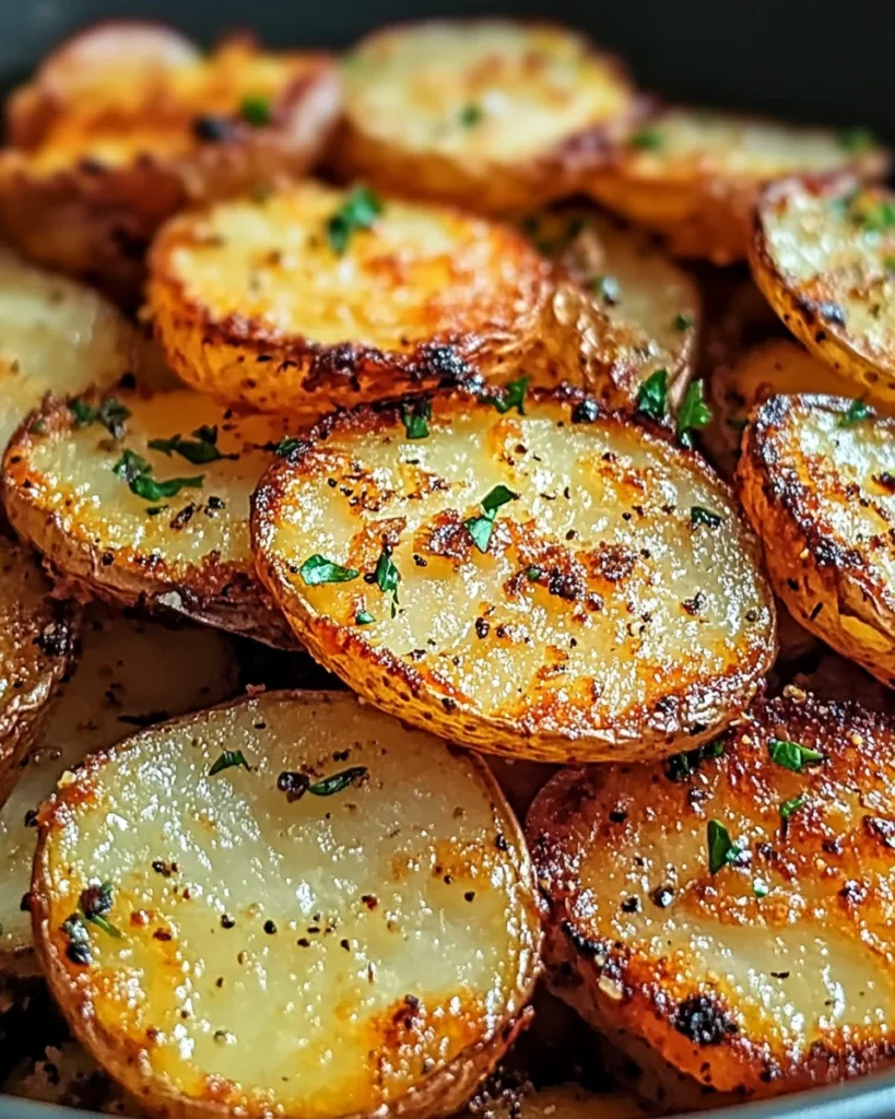 Crispy Sliced Potatoes - Easy Oven Baked Recipe