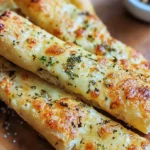 Crispy Sourdough Cheesy Breadsticks