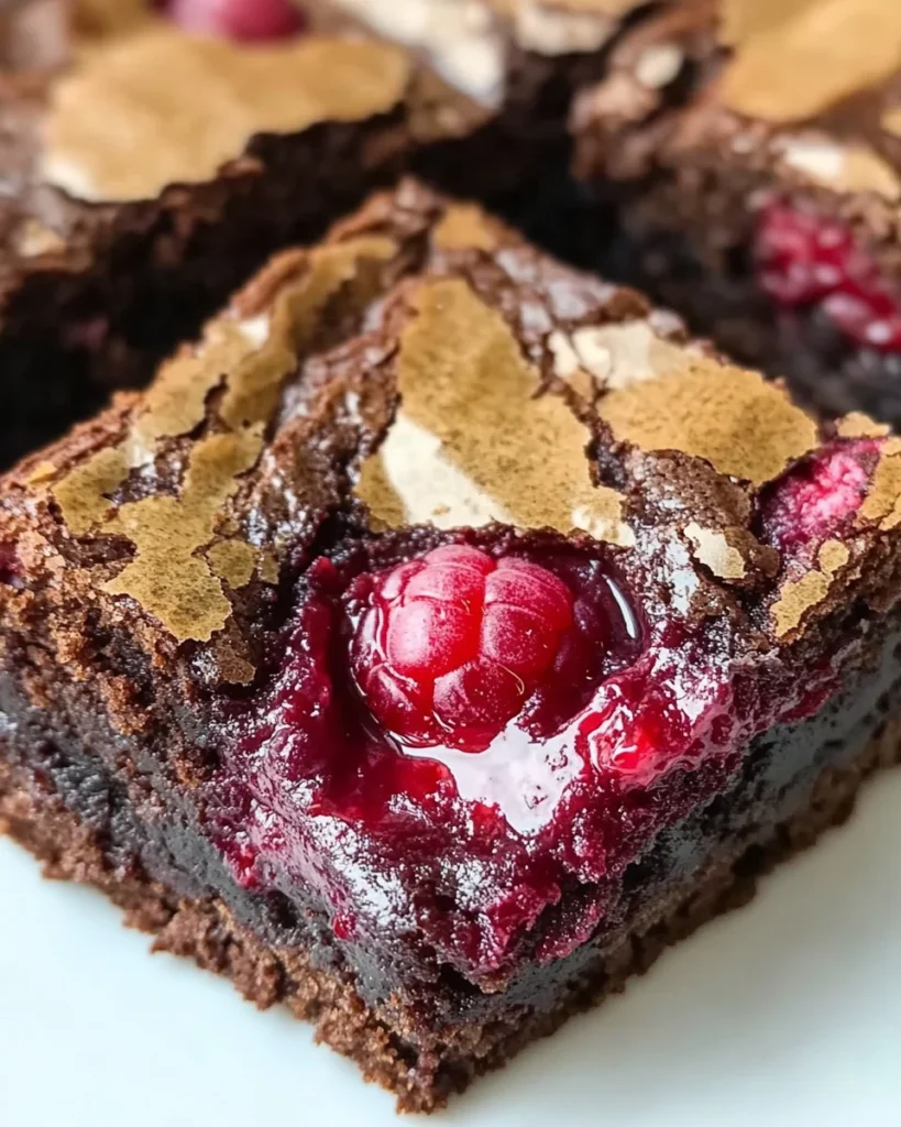 Decadent Raspberry Swirl Brownies