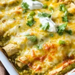 Quick and Easy Green Chile Chicken Enchilada Casserole