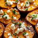 Roasted Sweet Potato Rounds with Honey & Feta Bliss