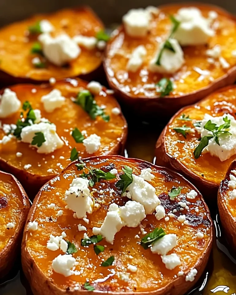 Roasted Sweet Potato Rounds with Honey & Feta Bliss