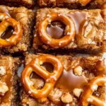 Salted Caramel Pretzel Blondies – The Perfect Sweet & Salty Treat!