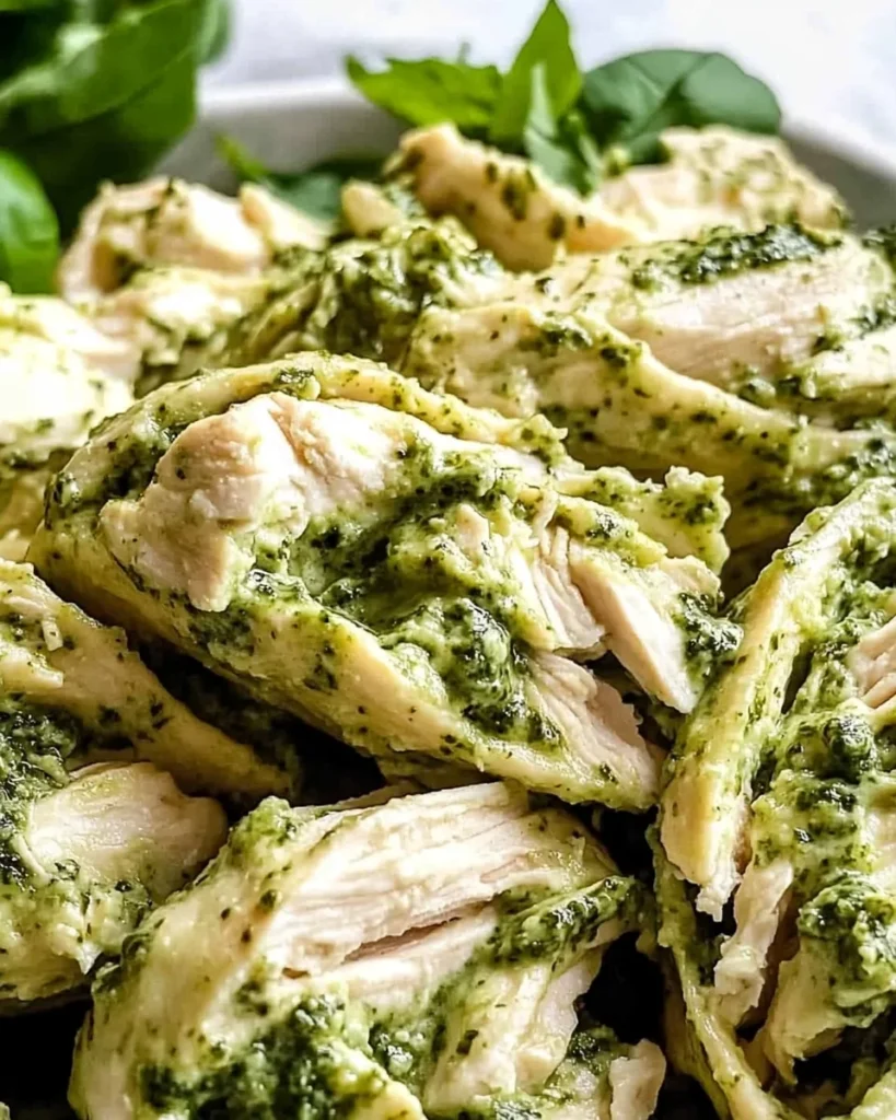 Simple Pesto Chicken Salad - 3-Ingredients!