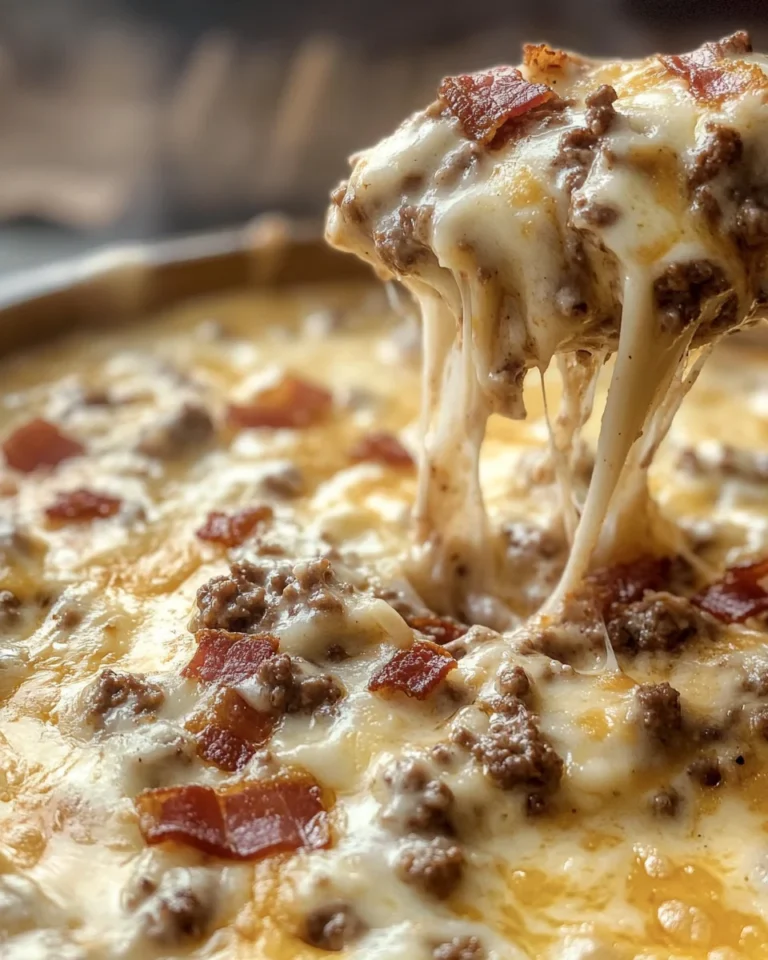 Sizzling turkey Bacon Cheeseburger Queso Dip
