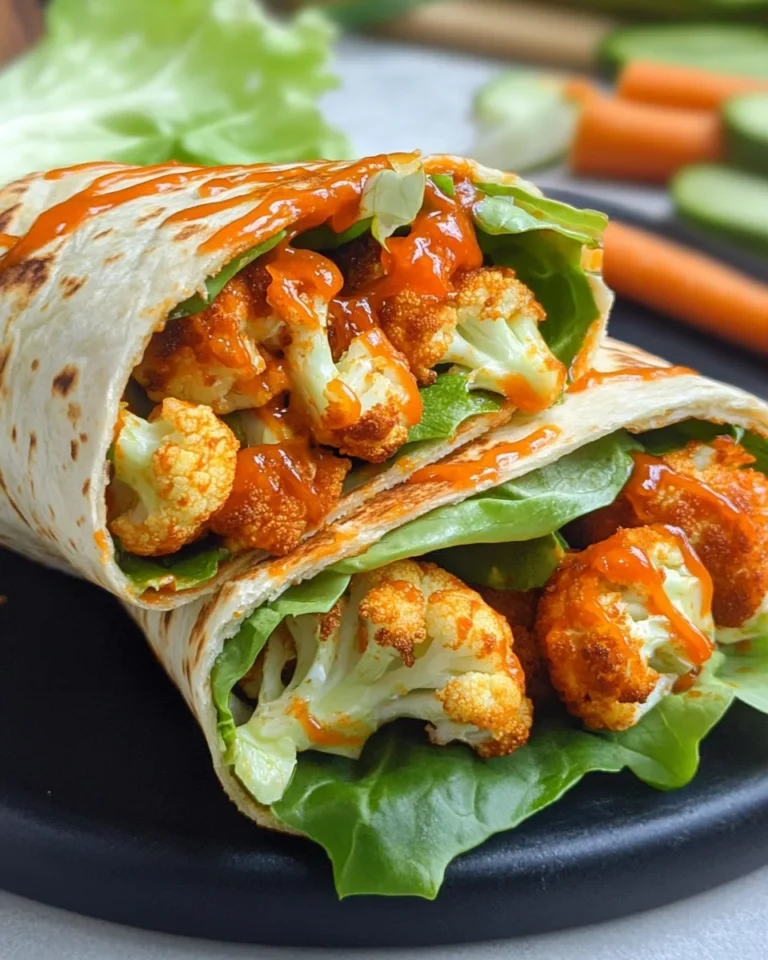 Spicy Buffalo Cauliflower Wraps