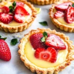 Strawberry Honey Custard Tarts with Lemon Curd