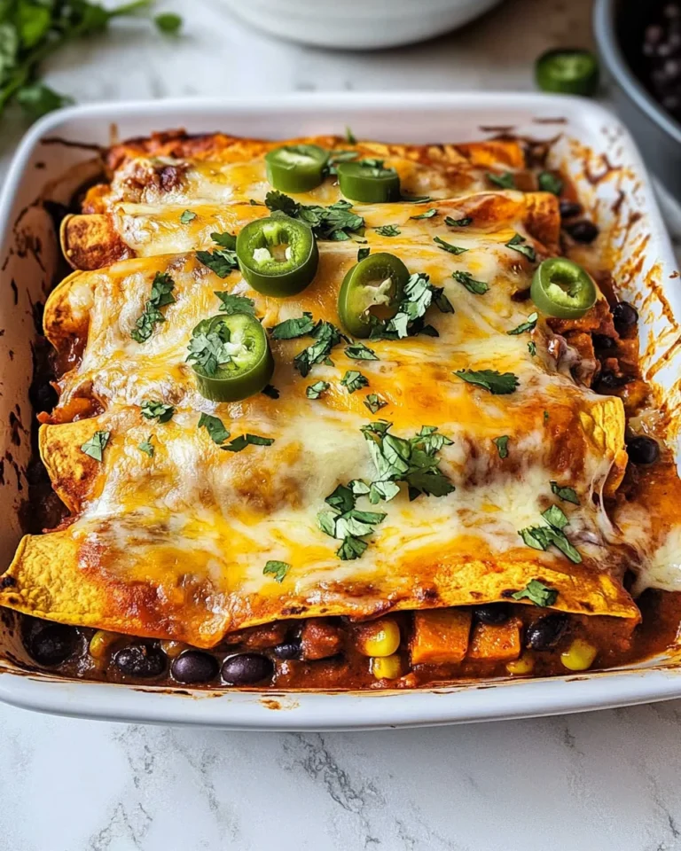 Sweet Potato and Black Bean Enchilada Casserole: A Hearty, Vegetarian Delight