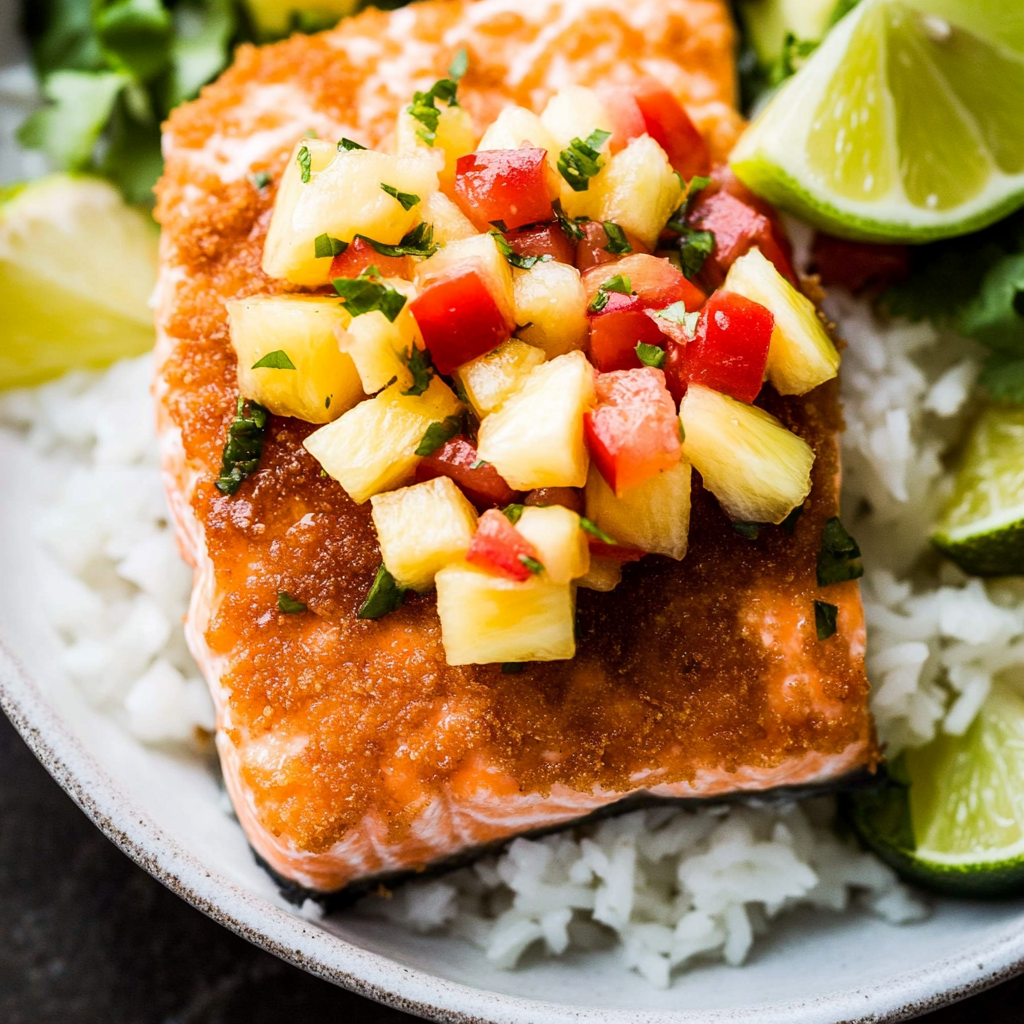 Coconut Crusted Salmon with Pineapple Salsa: Cooking Methods, Serving Suggestions, and Nutritional Insights