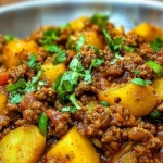 Aloo Keema Ground Meat with Potatoes