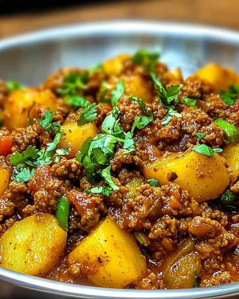 Aloo Keema Ground Meat with Potatoes