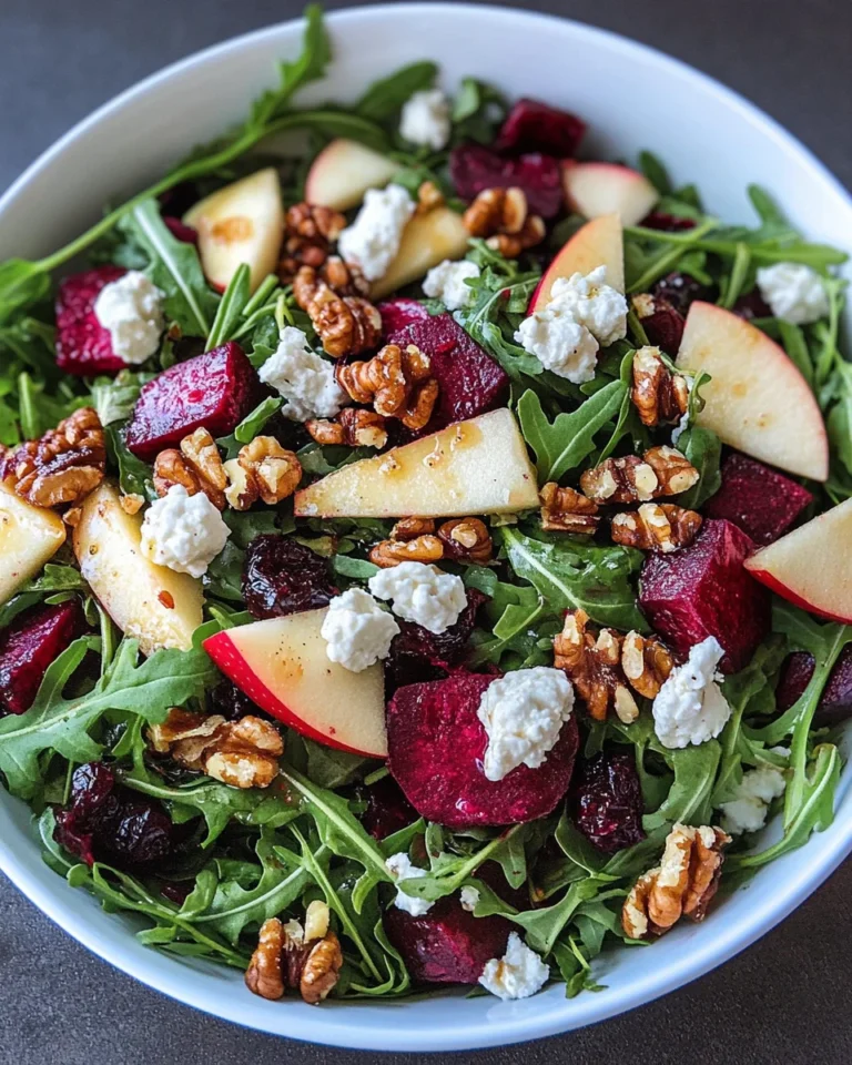 Beet and Goat Cheese Arugula Salad