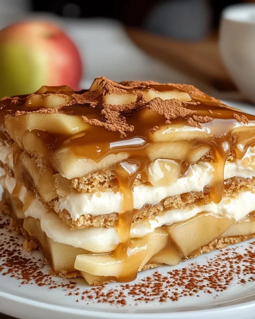 Caramel Apple Eclair Cake