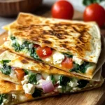 Cheesy Mediterranean Quesadilla