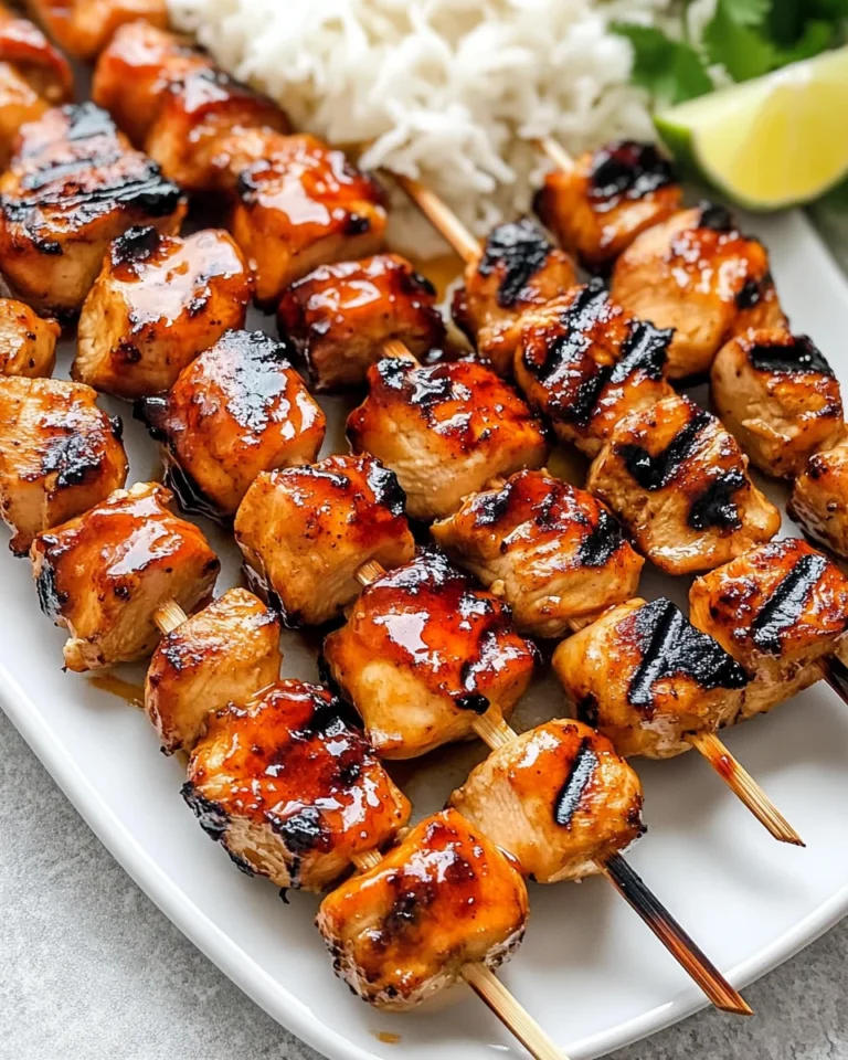Chipotle Honey Chicken Skewers