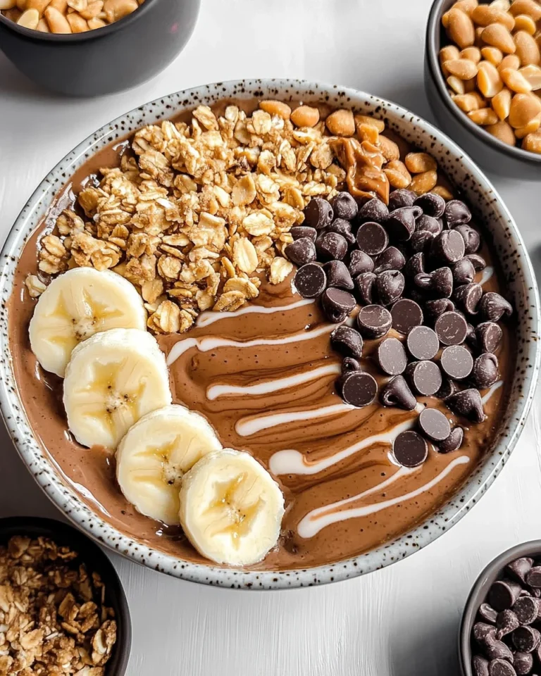Chocolate Peanut Butter Smoothie Bowl