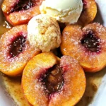 Cinnamon Sugar Baked Peaches