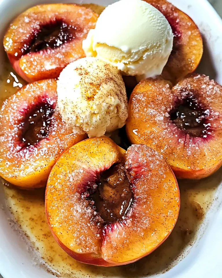 Cinnamon Sugar Baked Peaches