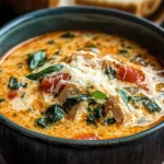 Crock Pot Creamy Chicken Parmesan Soup