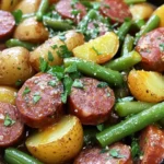 Crockpot Kielbasa and Green Beans