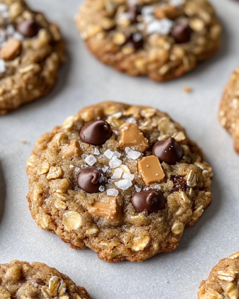 Crumbl Mom's Recipe Cookies - Oatmeal chocolate chip peanut butter chips and toffee cookies