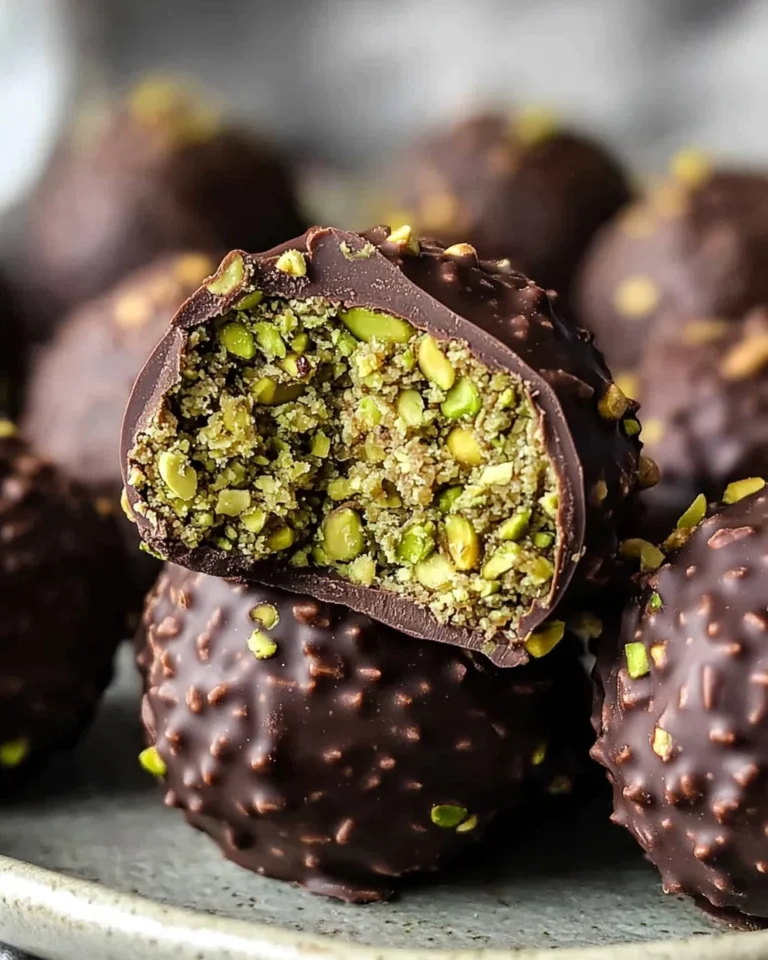 Dubai Chocolate Balls with Pistachio Kunefe Filling